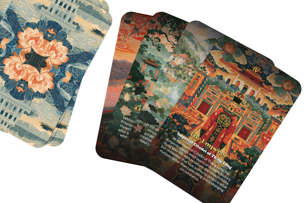 The Tarot of Hanoi – A Vietnamese Heritage Tarot Deck – 22 Tarot Cards – Ancient Temples and Spirit of the Red River