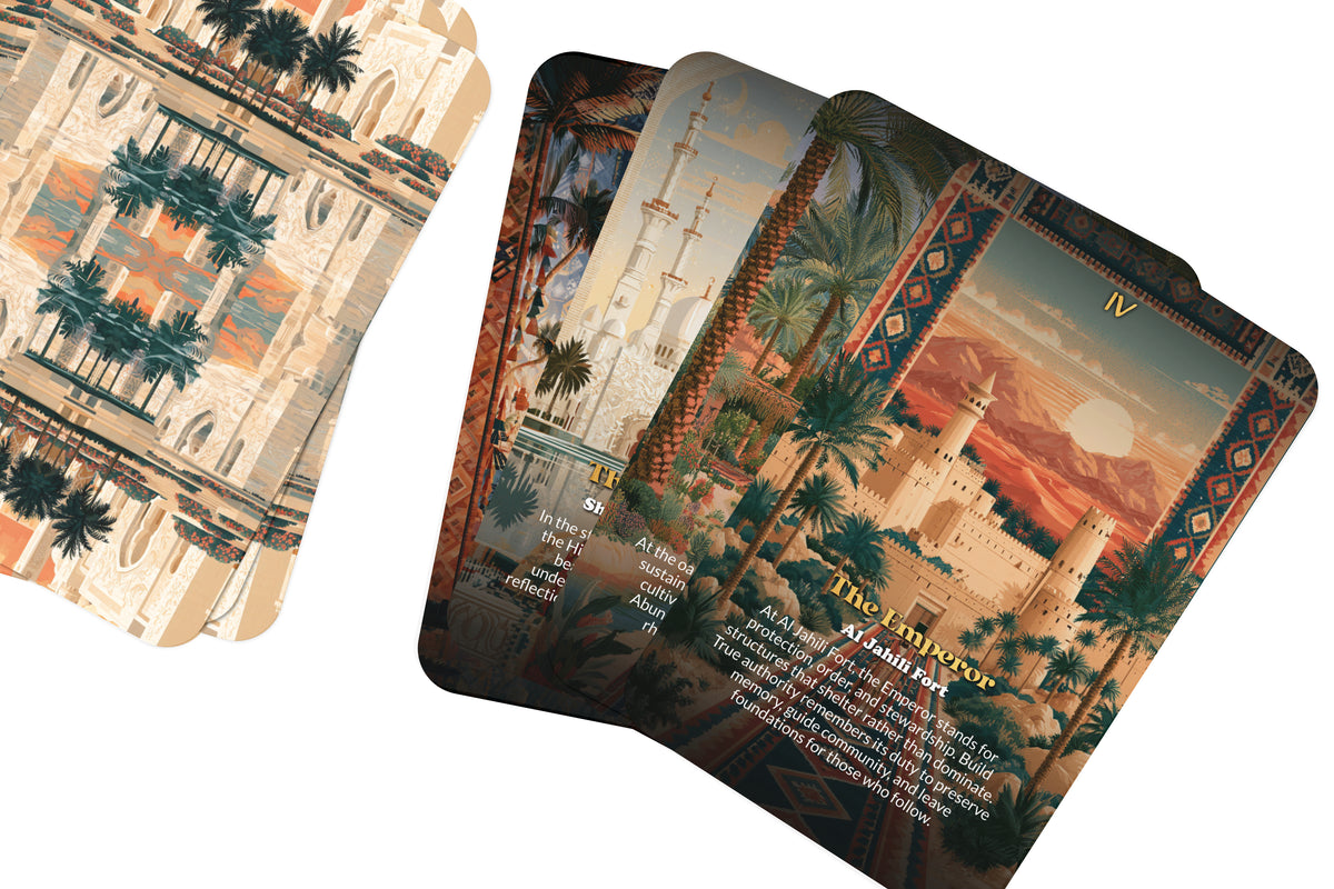 The Tarot of Abu Dhabi – A Desert Mysticism Tarot Deck – 22 Tarot Cards – Spiritual Journey Through the UAE’s Capital