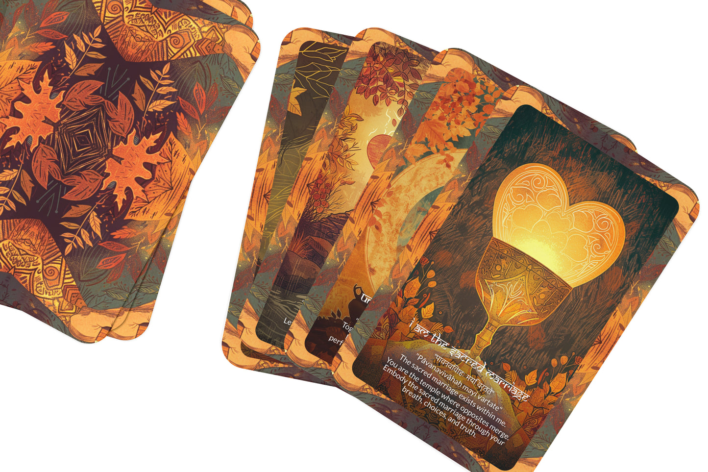 Sacred Union Mantra – A Divine Partnership Oracle Deck – 22 Oracle Cards – Merging Spirit and Love