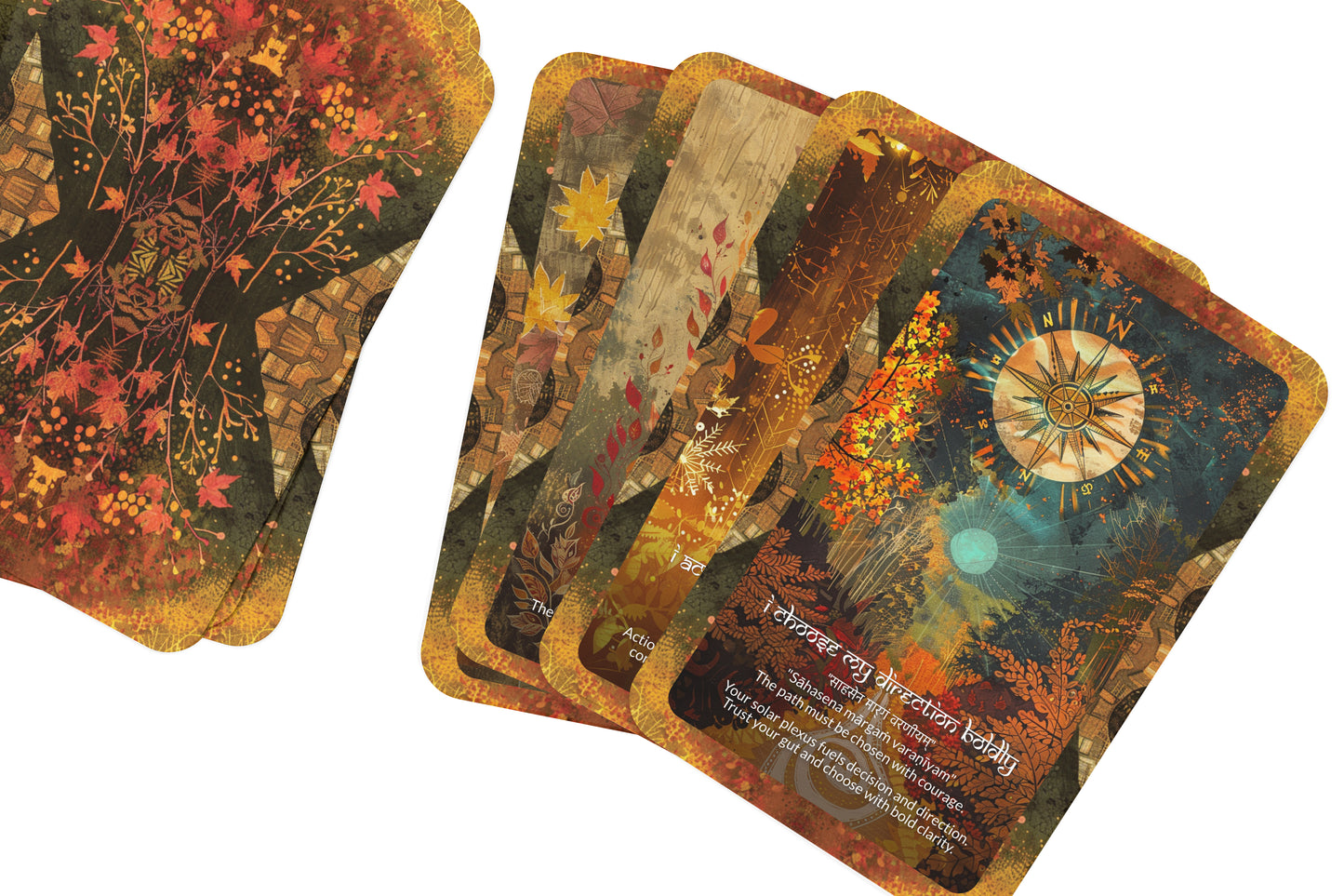 Solar Plexus Mantra – A Power Center Oracle Deck – 22 Oracle Cards – Radiate Confidence and Will