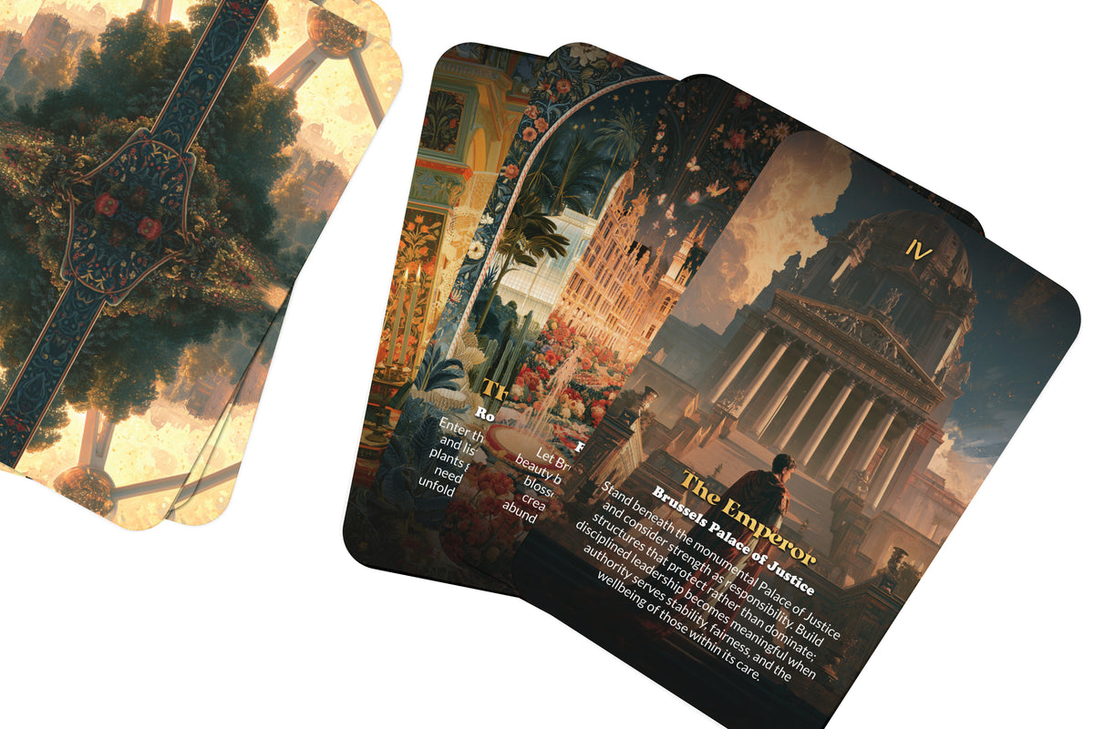 The Tarot of Brussels – A European Heritage Tarot Deck – 22 Tarot Cards – Gothic Splendor and Belgian Cultural Wisdom