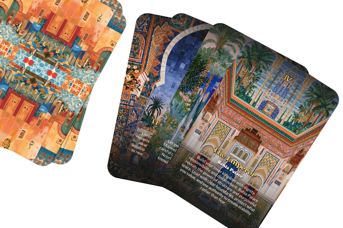 The Tarot of Marrakech – A Moroccan Mysticism Tarot Deck – 22 Tarot Cards – Souks, Palaces, and Desert Wisdom