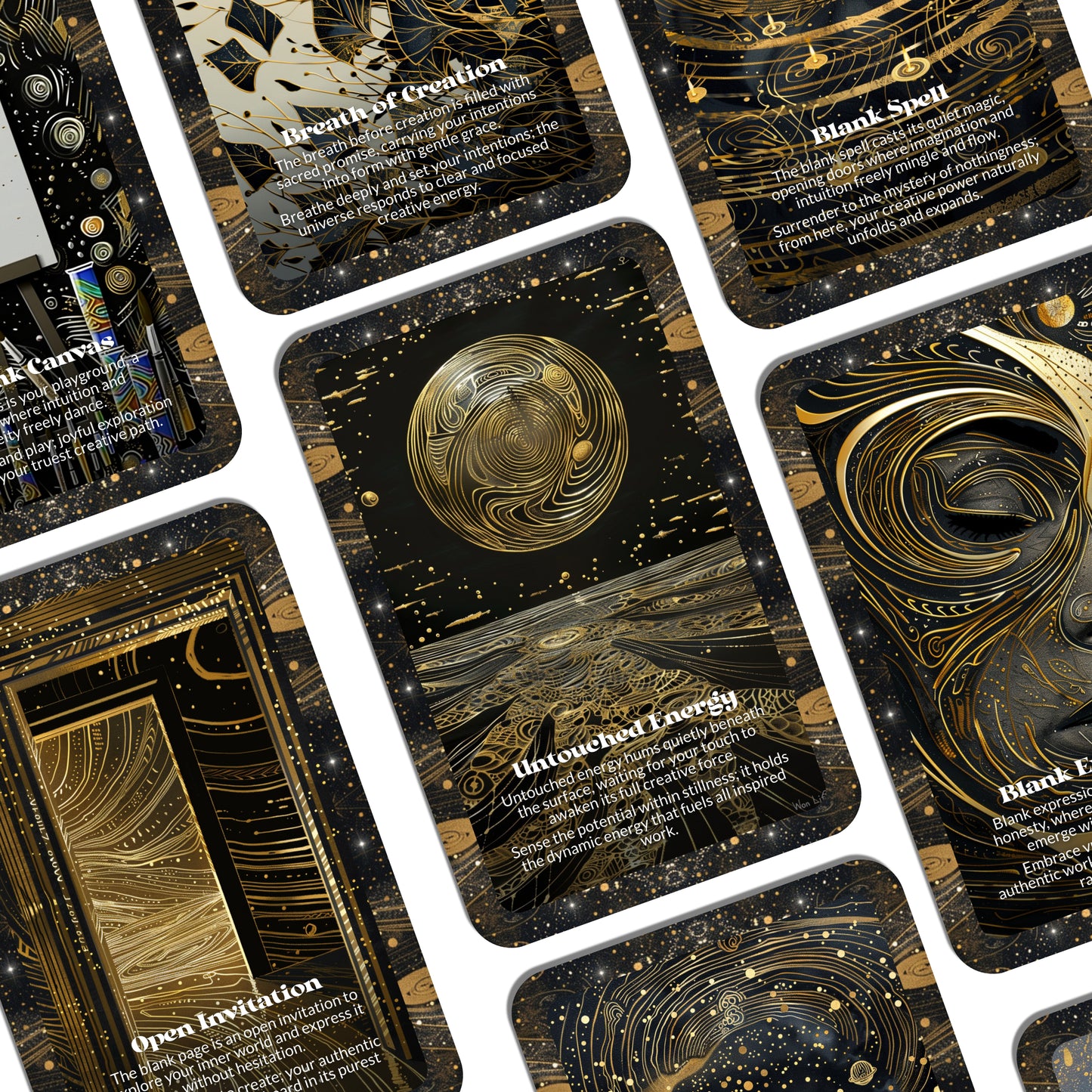 The Blank Spell – A Creative Intuition Oracle Deck – 22 Oracle Cards – Begin with Nothing, Channel Everything