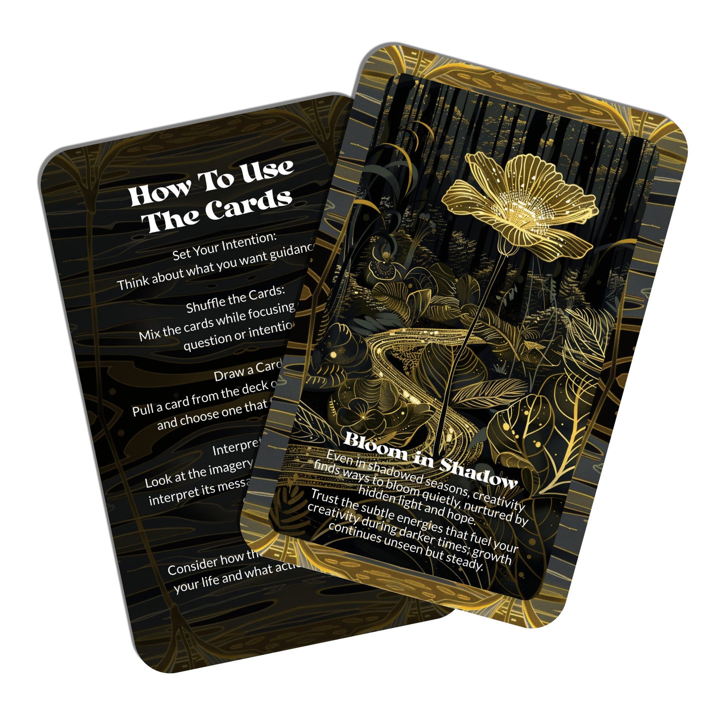 Drip & Bloom – A Creative Cycles Oracle Deck – 22 Oracle Cards – Let Inspiration Fall and Rise Again