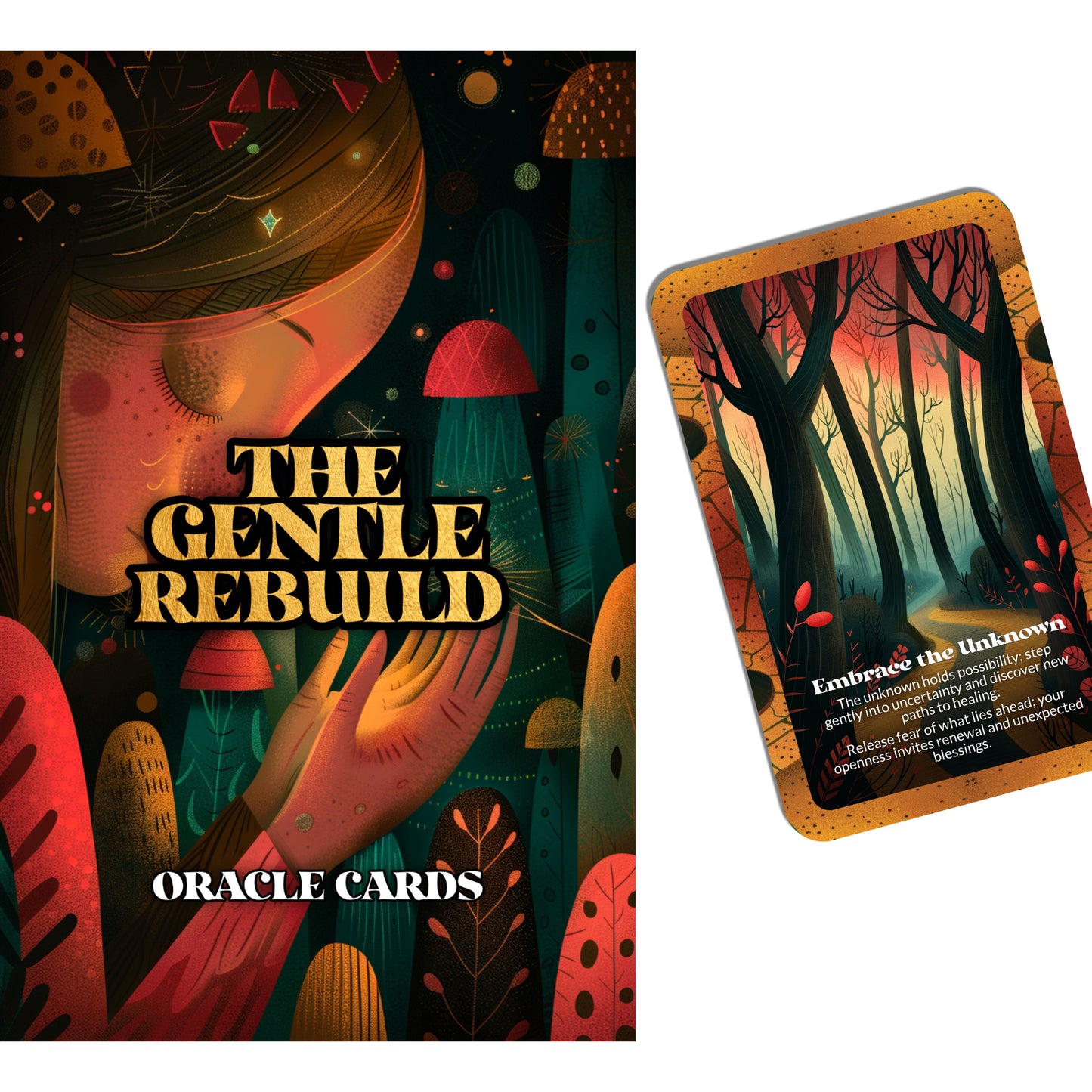 The Gentle Rebuild – A Recovery Oracle Deck – 22 Oracle Cards – Restore the Foundation of the Soul