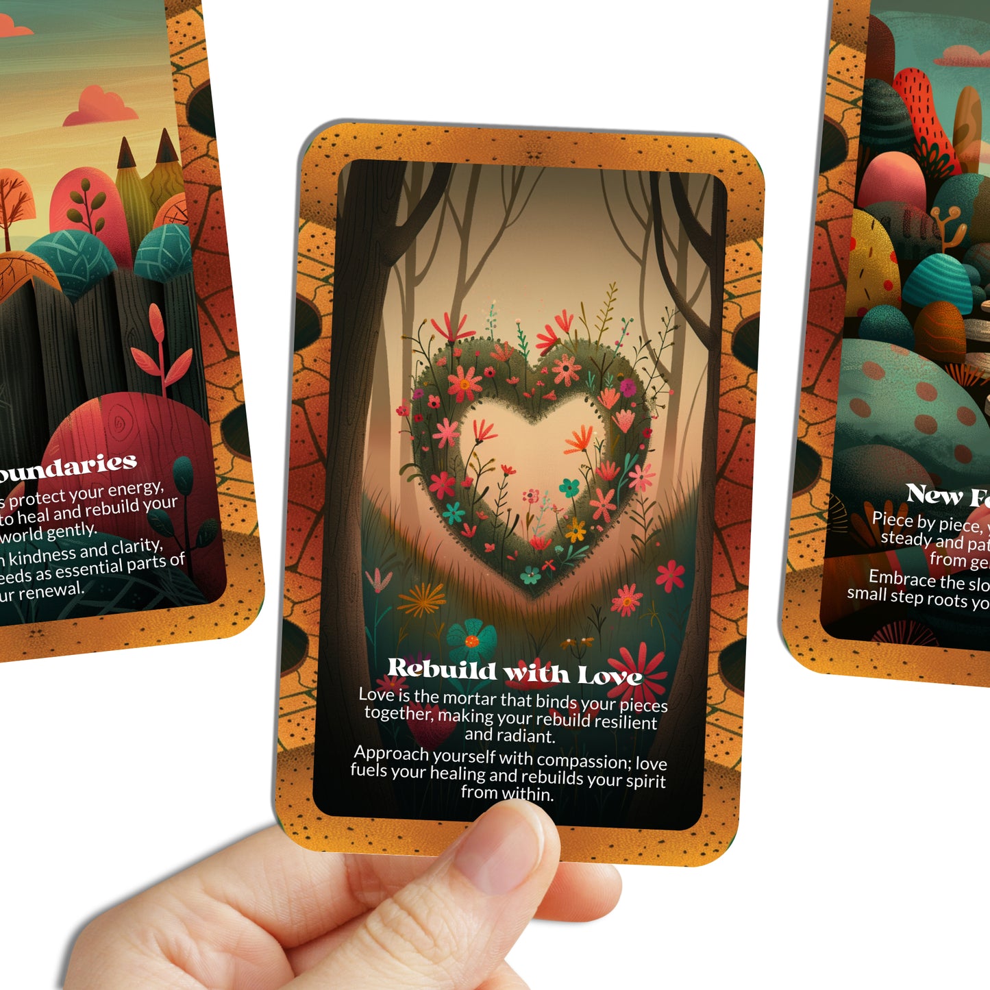 The Gentle Rebuild – A Recovery Oracle Deck – 22 Oracle Cards – Restore the Foundation of the Soul