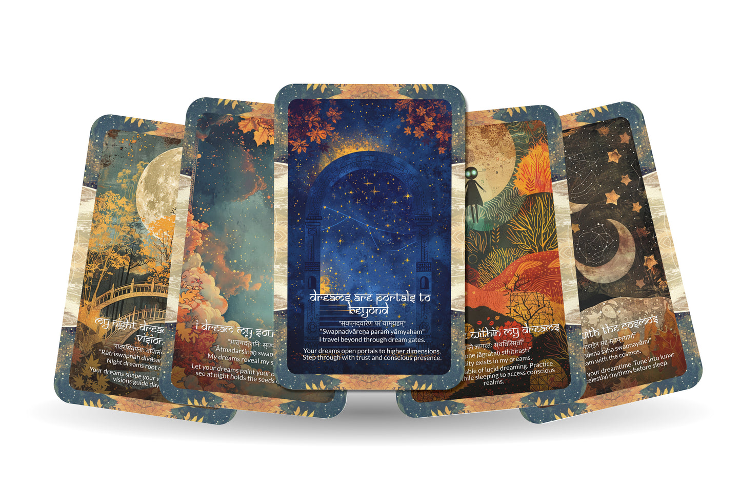 Dream Mantra – A Night Realms Oracle Deck – 22 Oracle Cards – Unlocking the Language of Dreams