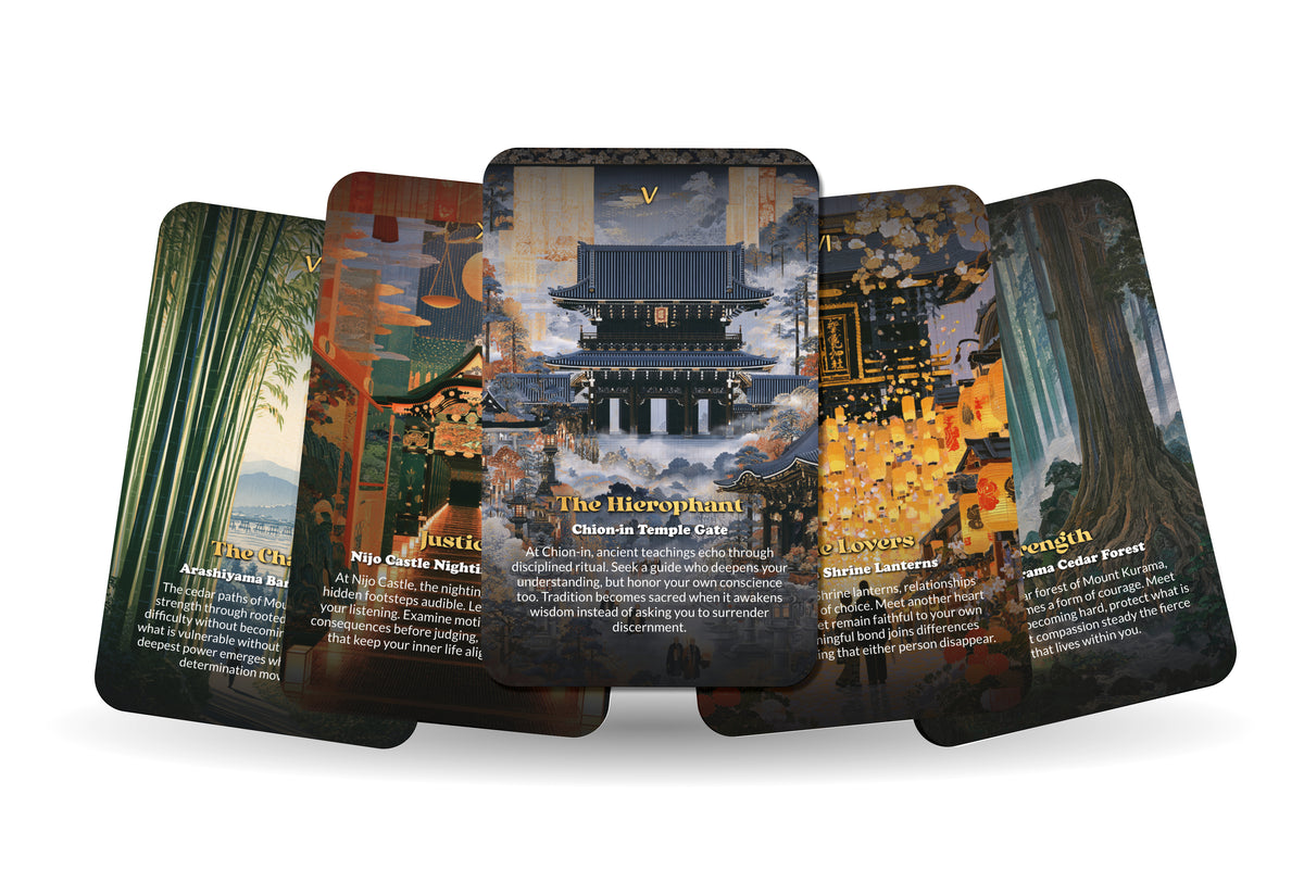 The Tarot of Kyoto – A Japanese Zen Tarot Deck – 22 Tarot Cards – Temples, Gardens, and Ancient Traditions