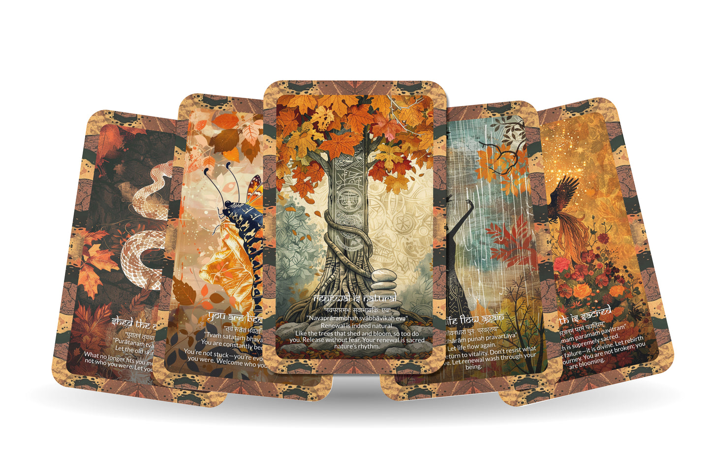 Renewal Mantra – A Soul Revival Oracle Deck – 22 Oracle Cards – Begin Again with Inner Light