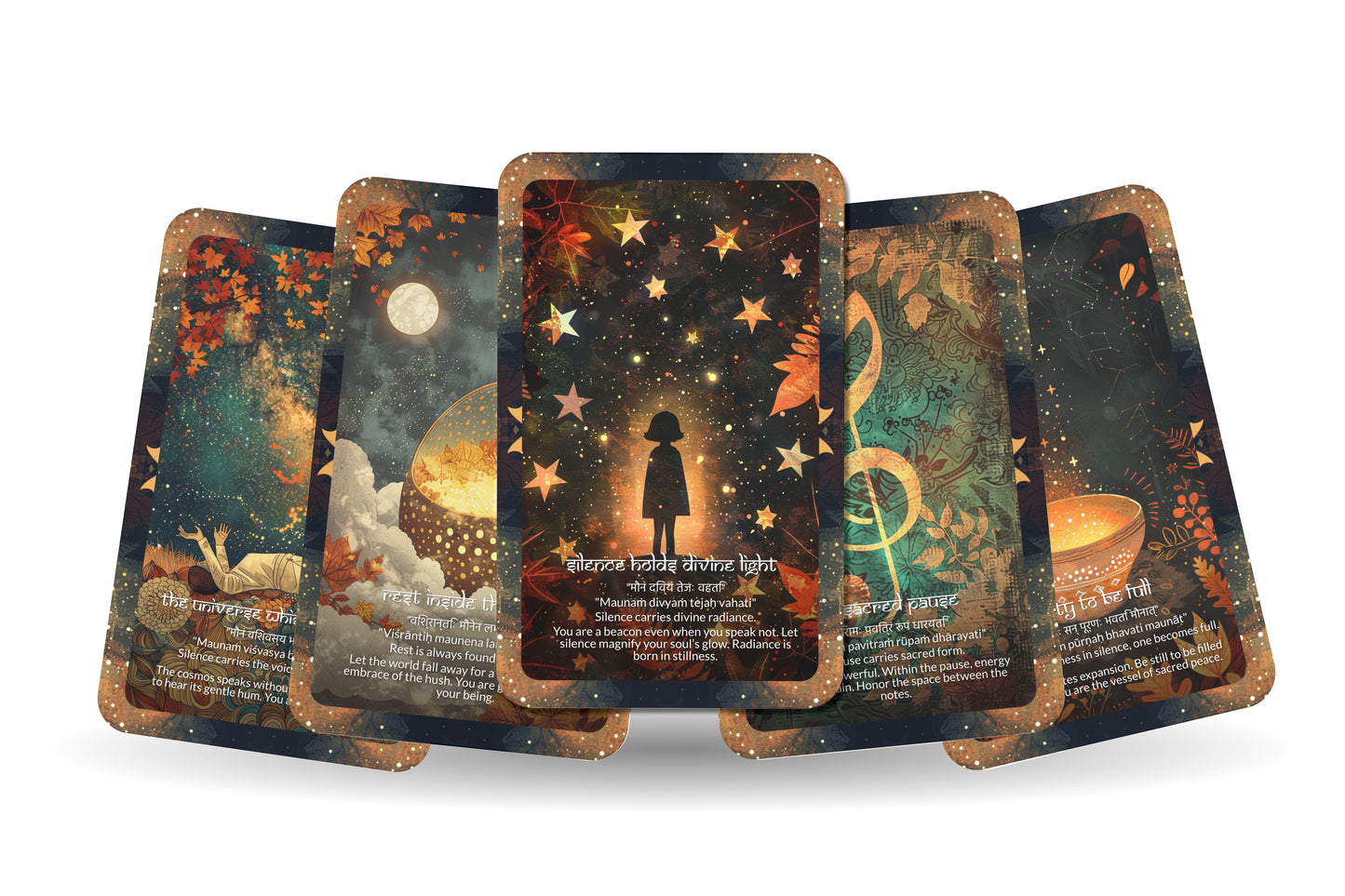Silence Mantra – A Stillness Oracle Deck – 22 Oracle Cards – Truth in the Quiet Spaces