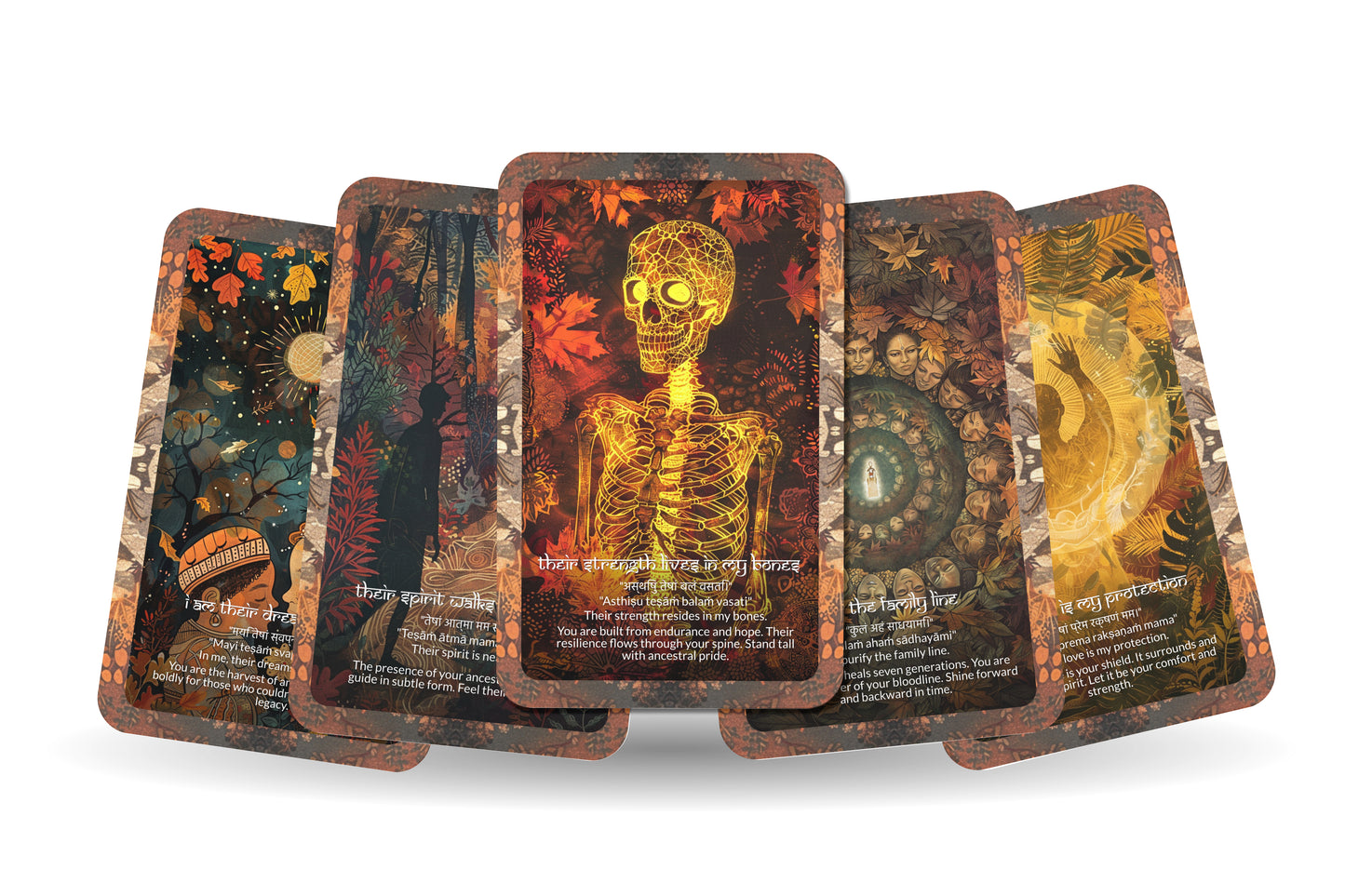 Ancestor Mantra – A Lineage Wisdom Oracle Deck – 22 Oracle Cards – Honoring Roots and Spirit Guides