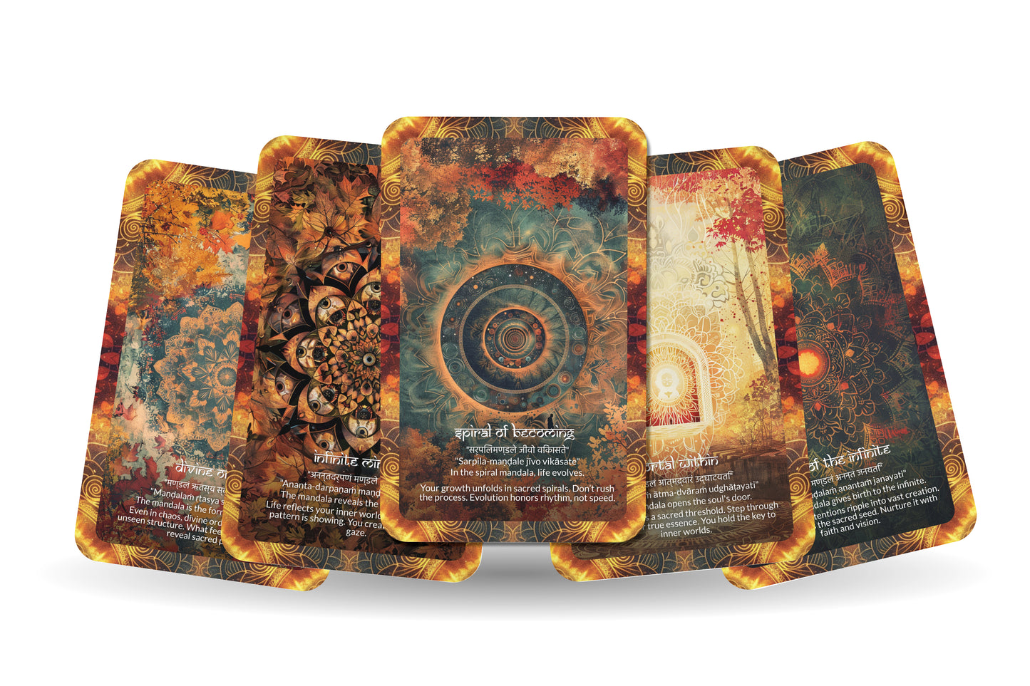 Mandala Mantra – A Sacred Geometry Oracle Deck – 22 Oracle Cards – Patterns of the Infinite