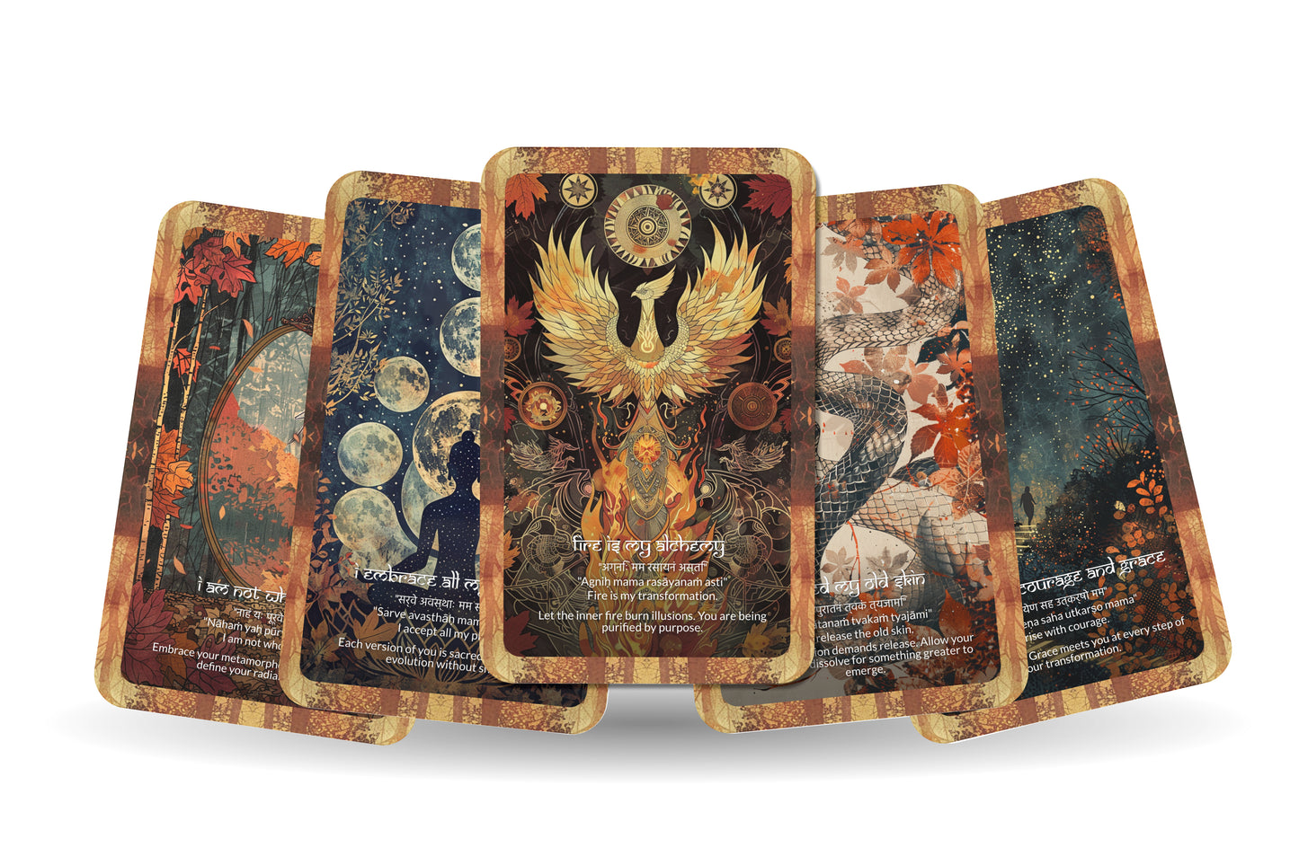 Transformation Mantra – An Alchemy Oracle Deck – 22 Oracle Cards – Evolve Through Fire and Light
