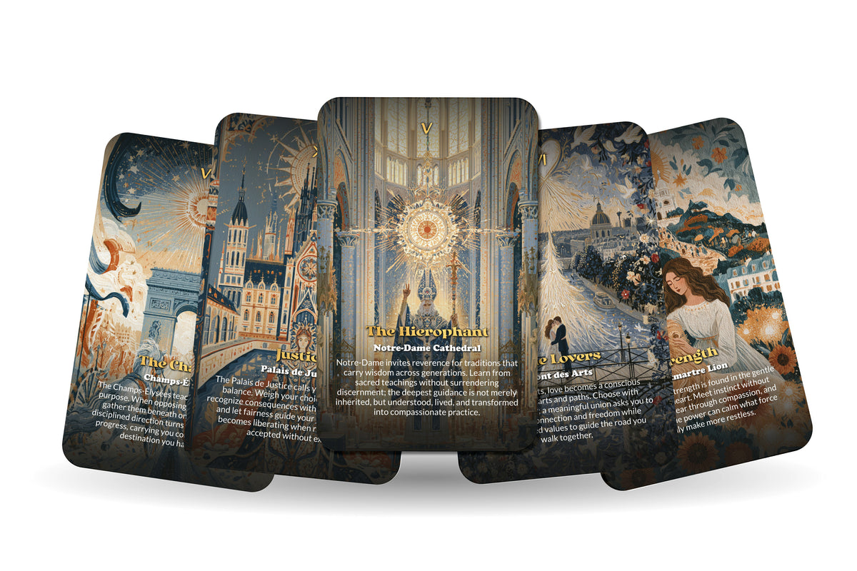 The Tarot of Paris – A French Mysticism Tarot Deck – 22 Tarot Cards – Art, Romance, and the Spirit of the Seine