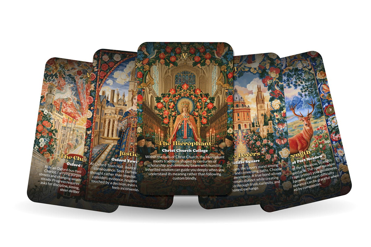 The Tarot of Oxford – An English Scholarly Tarot Deck – 22 Tarot Cards – Ancient Colleges and Timeless Wisdom