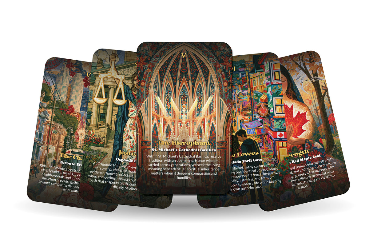 The Tarot of Toronto – A Canadian Multicultural Tarot Deck – 22 Tarot Cards – Urban Diversity and Lakeside Spirit