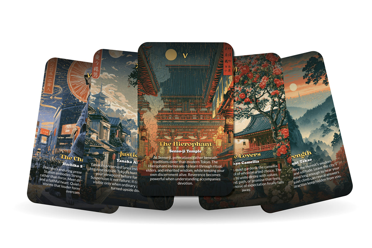 The Tarot of Tokyo – A Japanese Future Tarot Deck – 22 Tarot Cards – Ancient Traditions and Modern Energy