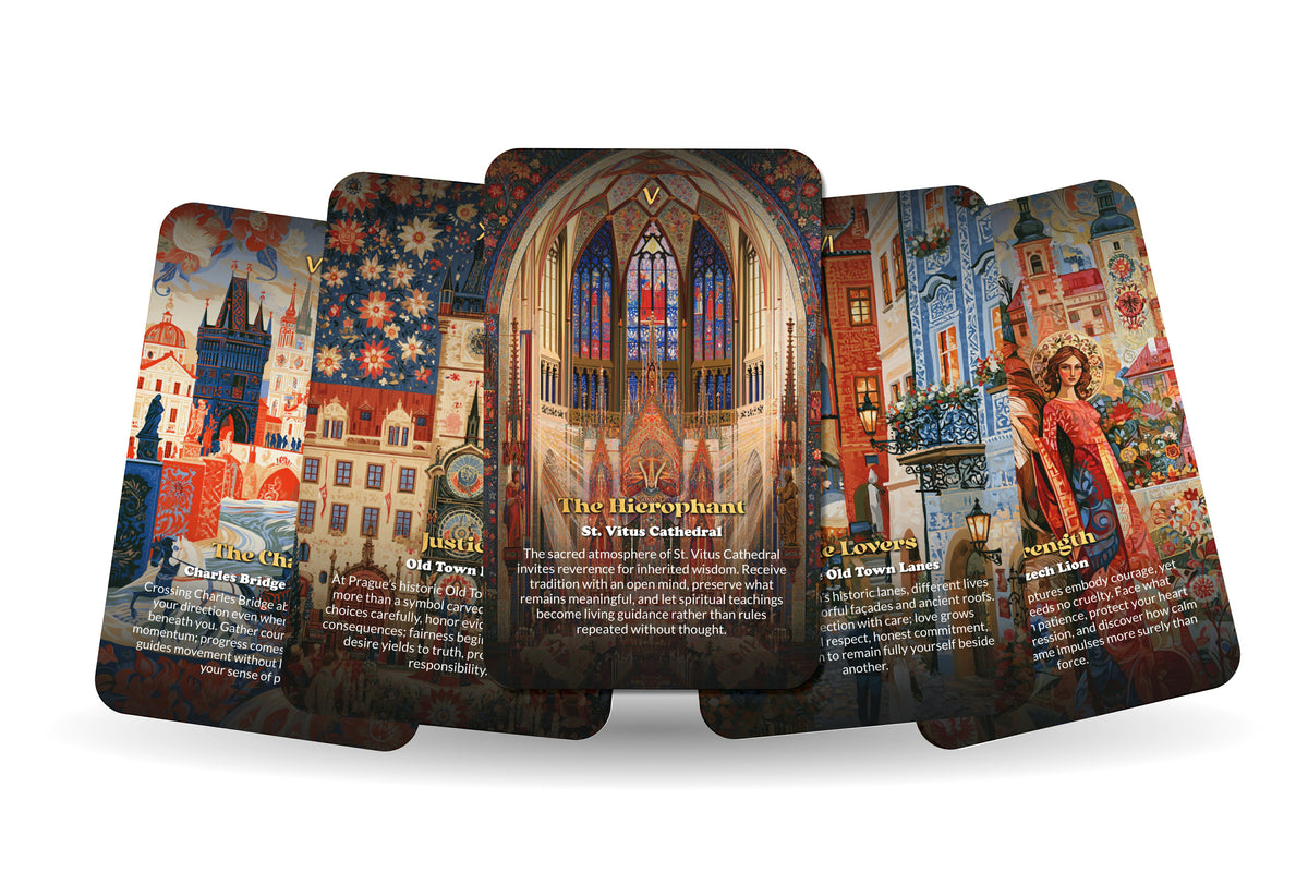 The Tarot of Prague – A Bohemian Mysteries Tarot Deck – 22 Tarot Cards – Gothic Legends and Alchemical Wisdom
