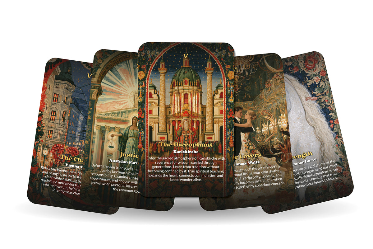 The Tarot of Vienna – An Imperial Austrian Tarot Deck – 22 Tarot Cards – Palaces, Music, and Habsburg Heritage