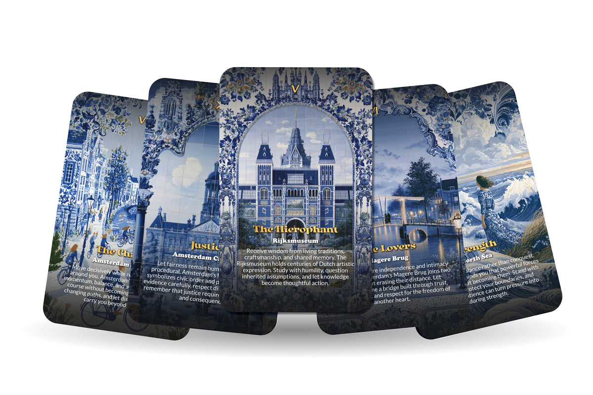 The Tarot of Amsterdam – A Canal City Tarot Deck – 22 Tarot Cards – Mystical Journeys Through the Netherlands’ Historic Heart
