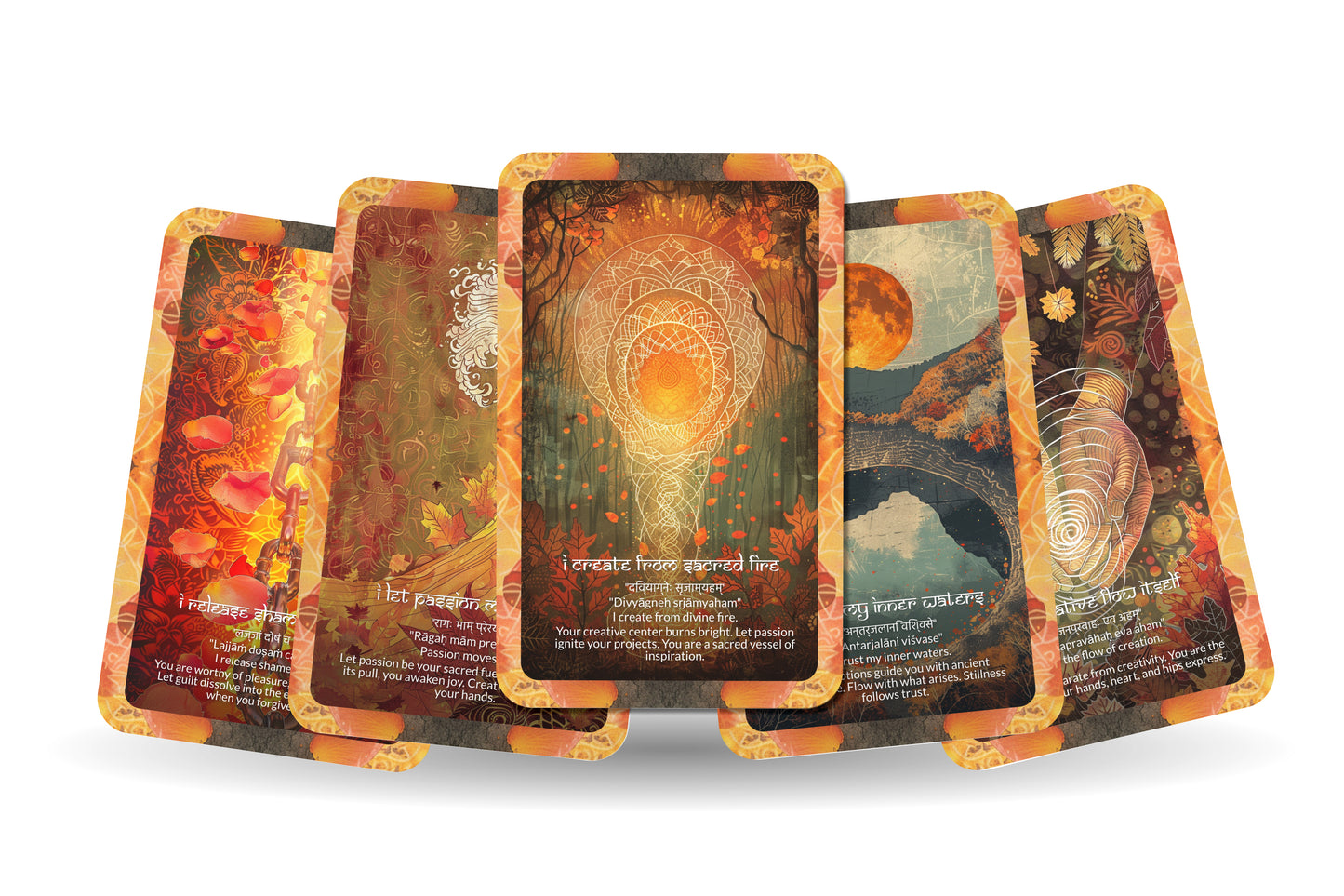 Sacral Mantra – A Creative Energy Oracle Deck – 22 Oracle Cards – Flow, Pleasure, and Passion