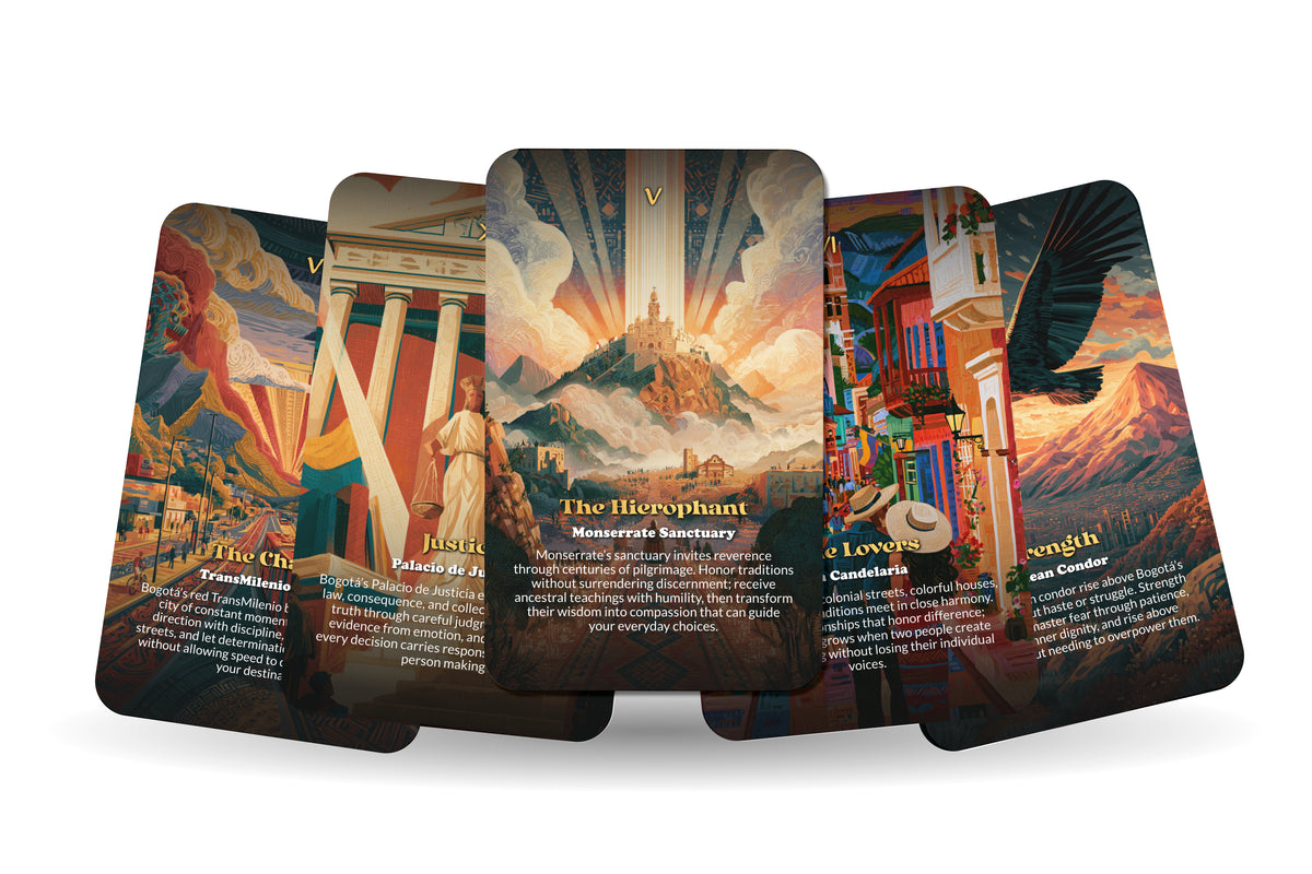 The Tarot of Bogotá – An Andean Heritage Tarot Deck – 22 Tarot Cards – Mysteries of Colombia’s Mountain Capital