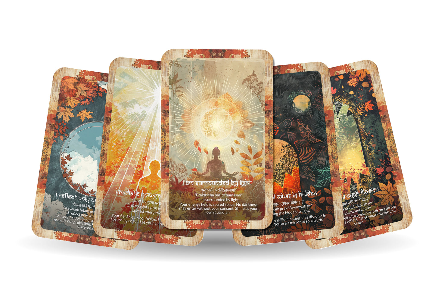 Mirror Shield Mantra – A Psychic Protection Oracle Deck – 22 Oracle Cards – Reflect, Deflect, Empower