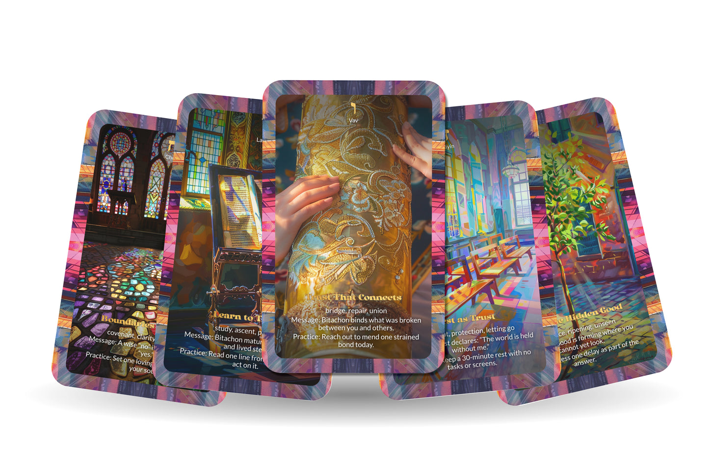 Trust Oracle – Bitachon as a Path – 22 Oracle Cards – Rest in Divine Care