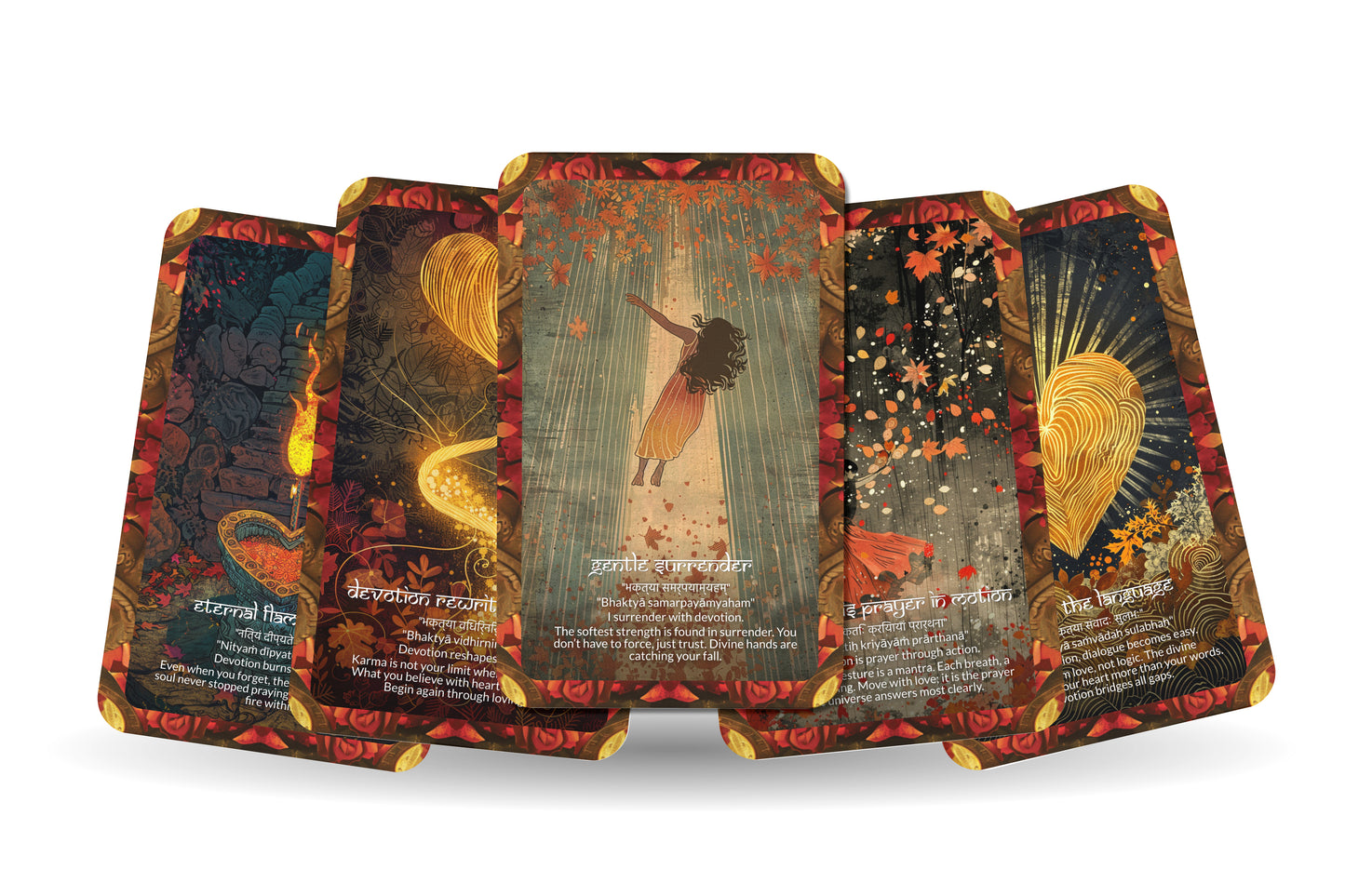 Devotion Mantra – A Sacred Heart Oracle Deck – 22 Oracle Cards – Love as a Spiritual Offering