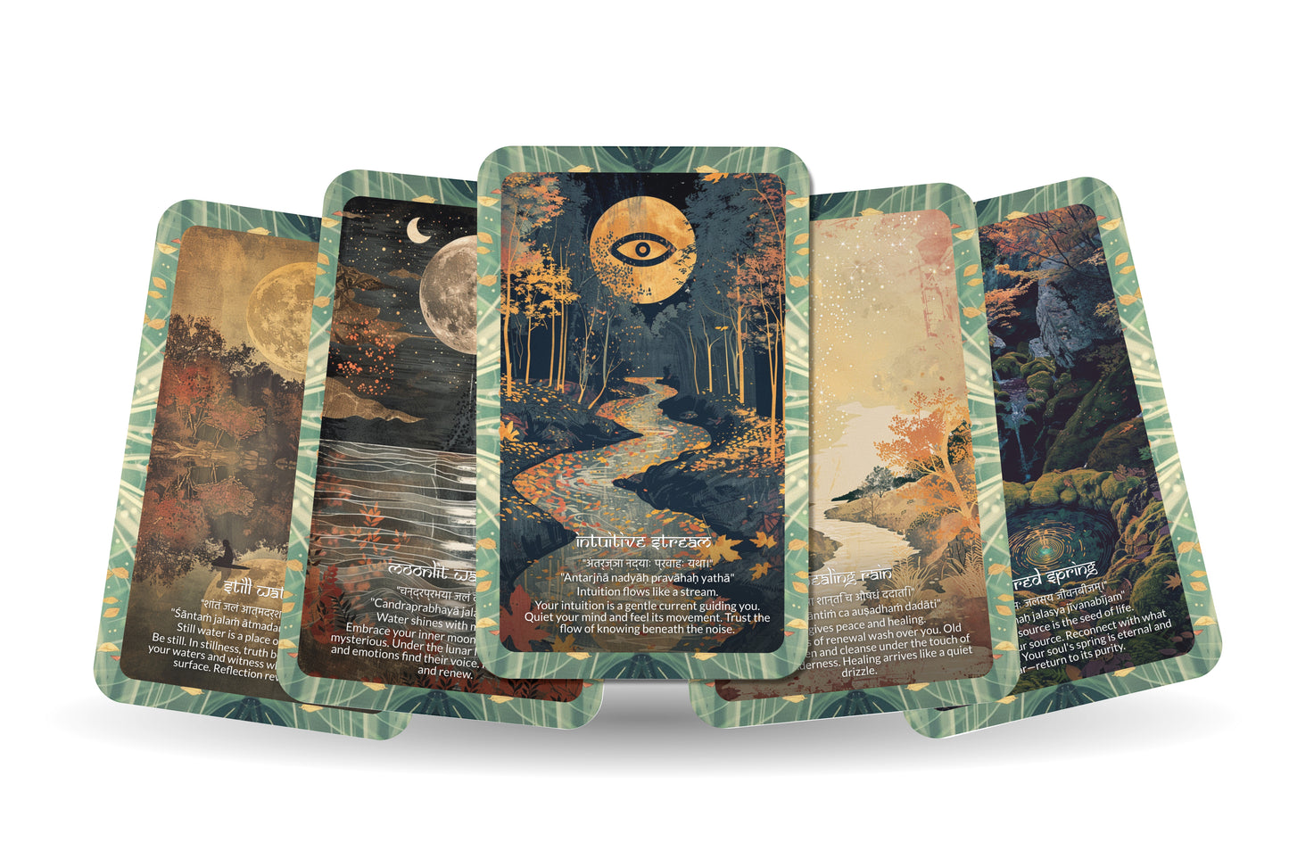 Water Mantra – An Emotional Healing Oracle Deck – 22 Oracle Cards – Flow with Grace and Depth