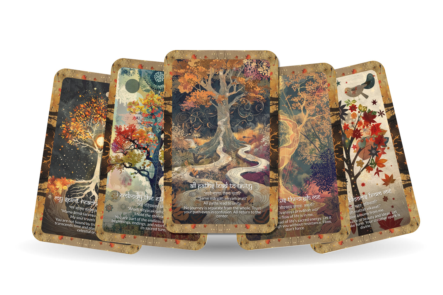 Tree of Life Mantra – A Sacred Blueprint Oracle Deck – 22 Oracle Cards – Rooted in the Cosmic Design