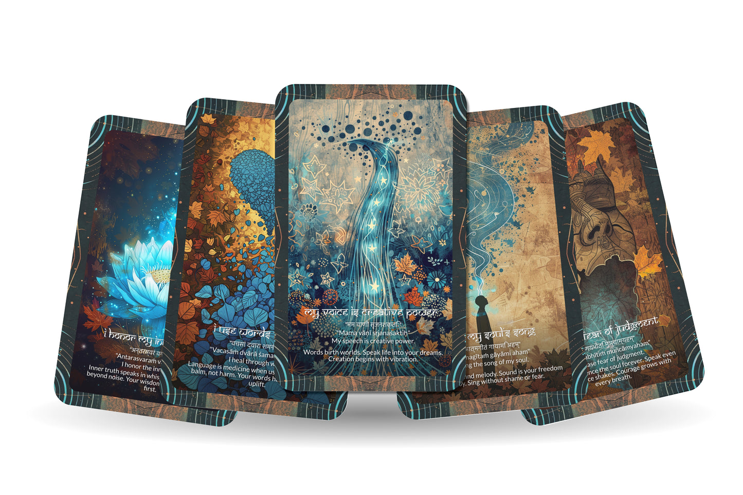 Throat Mantra – A Truth Voice Oracle Deck – 22 Oracle Cards – Speak with Clarity and Power