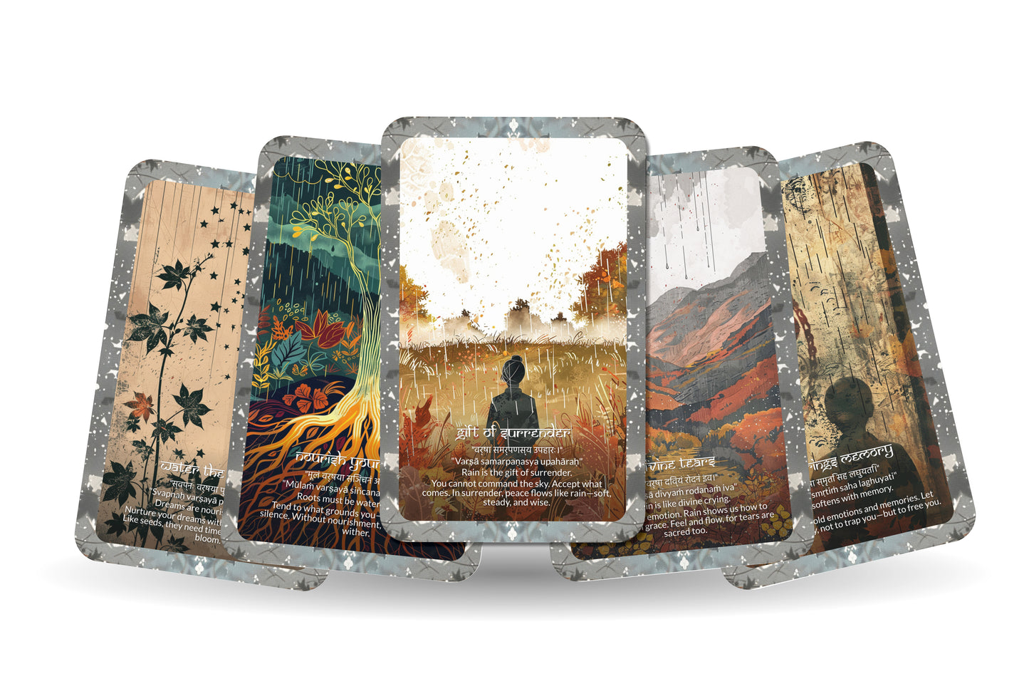 Rain Mantra – A Blessing Waters Oracle Deck – 22 Oracle Cards – Renewal Through Sacred Showers