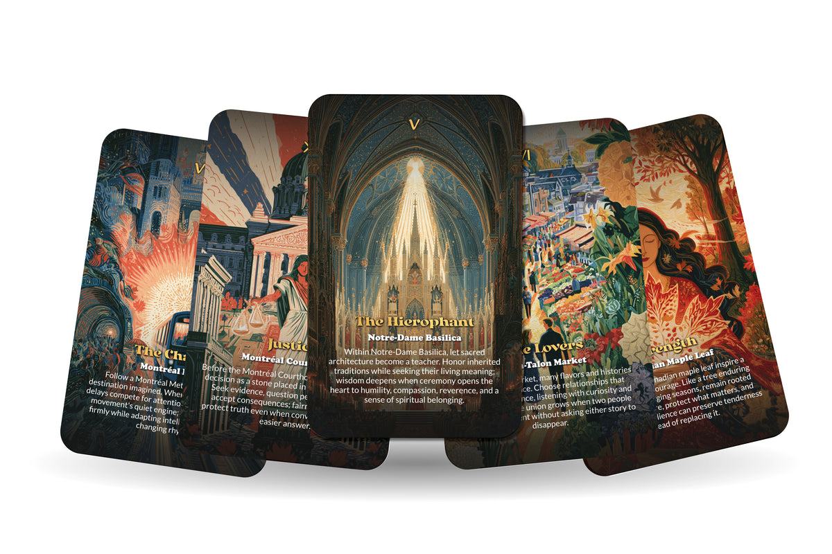 The Tarot of Montreal – A French Canadian Tarot Deck – 22 Tarot Cards – Heritage, Art, and Northern Spirit