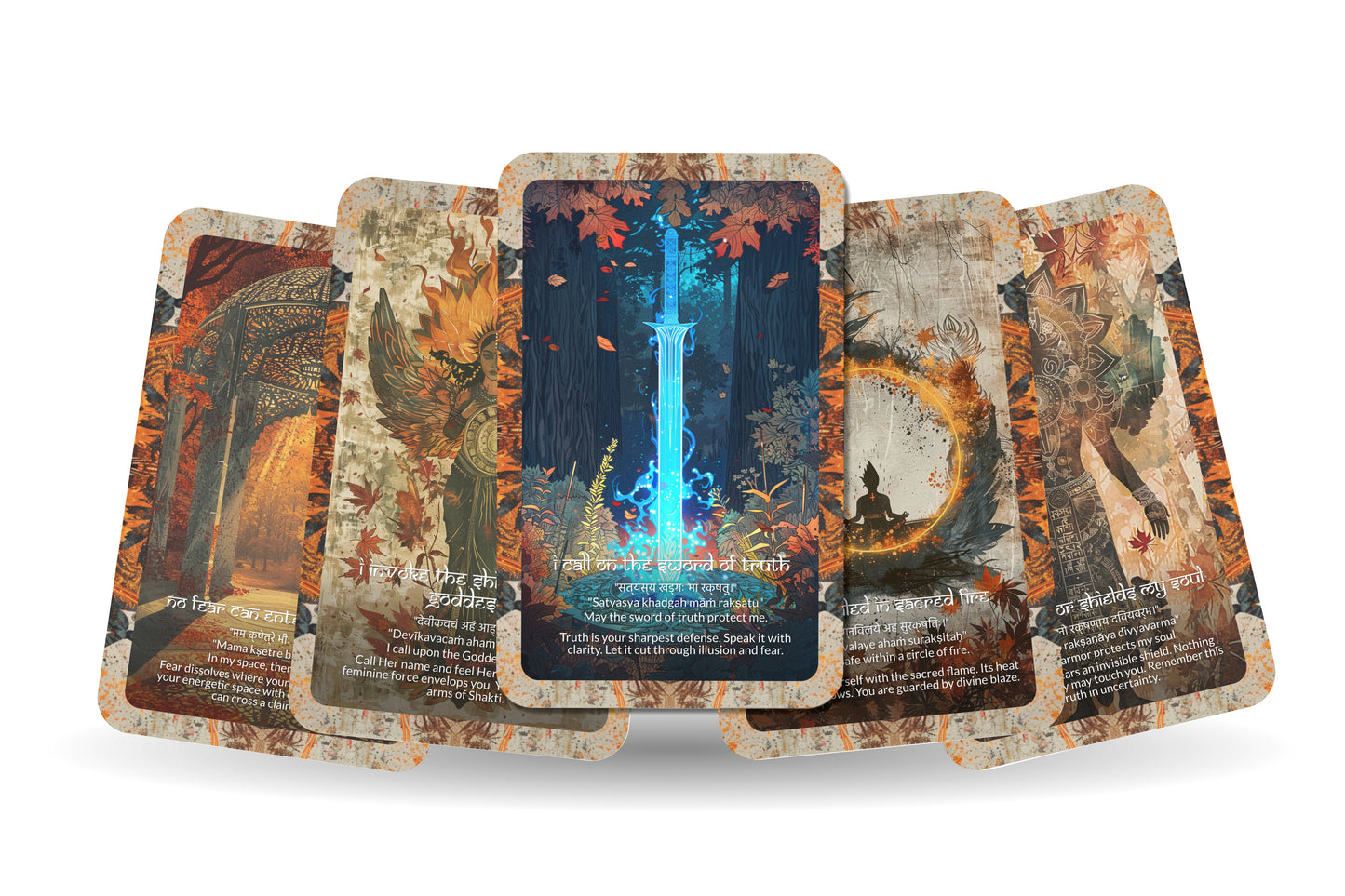 Protection Mantra – A Sacred Shield Oracle Deck – 22 Oracle Cards – Boundaries of Light and Energy