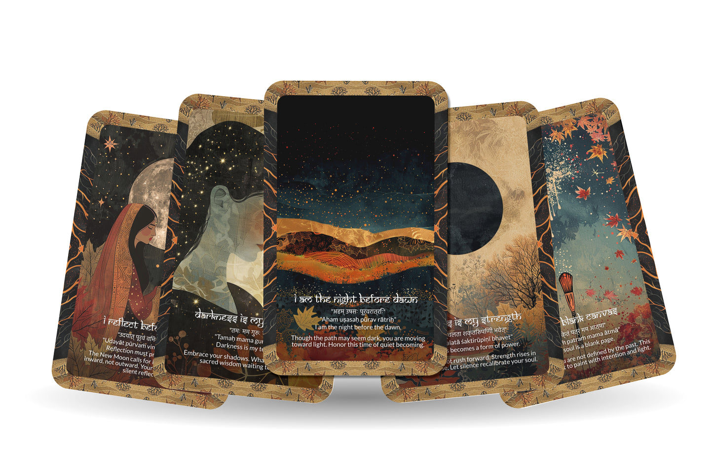 New Moon Mantra – A Seed of Intention Oracle Deck – 22 Oracle Cards – Begin Anew with the Dark Moon