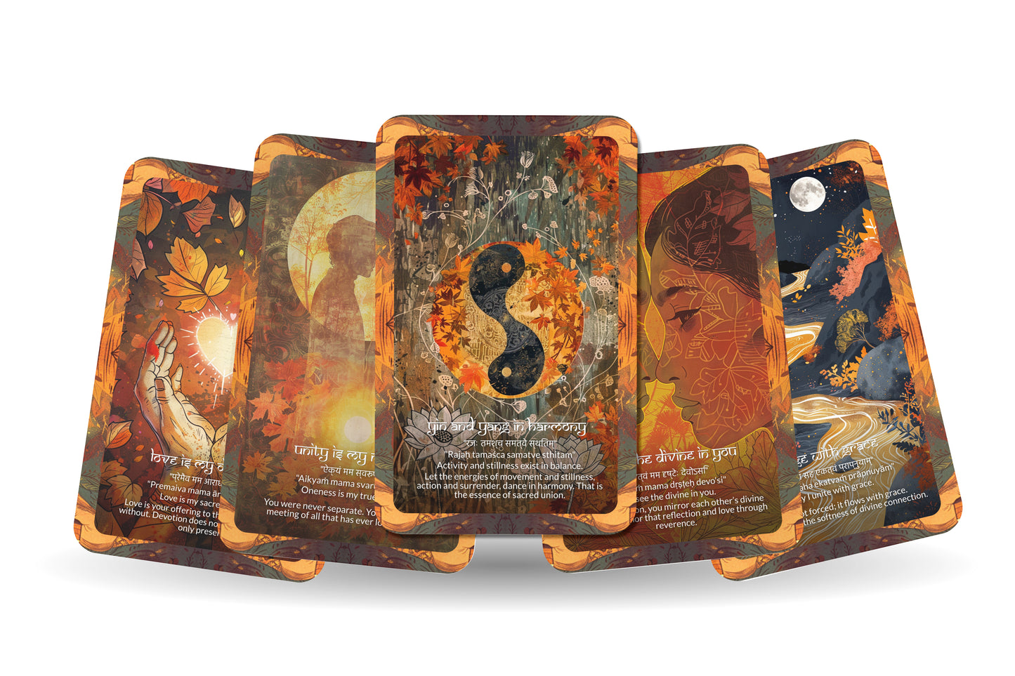 Sacred Union Mantra – A Divine Partnership Oracle Deck – 22 Oracle Cards – Merging Spirit and Love