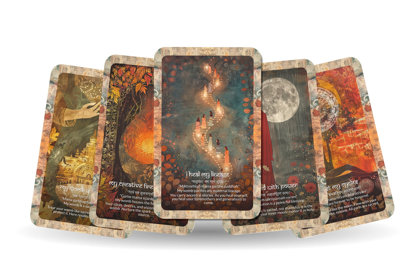 Womb Mantra – A Creative Portal Oracle Deck – 22 Oracle Cards – The Sacred Origin of All Life