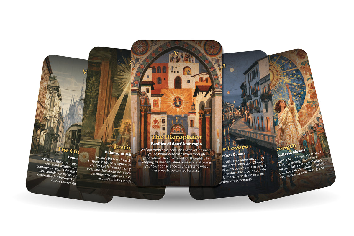 The Tarot of Milan – An Italian Art Tarot Deck – 22 Tarot Cards – Fashion, Renaissance Beauty, and Sacred Design