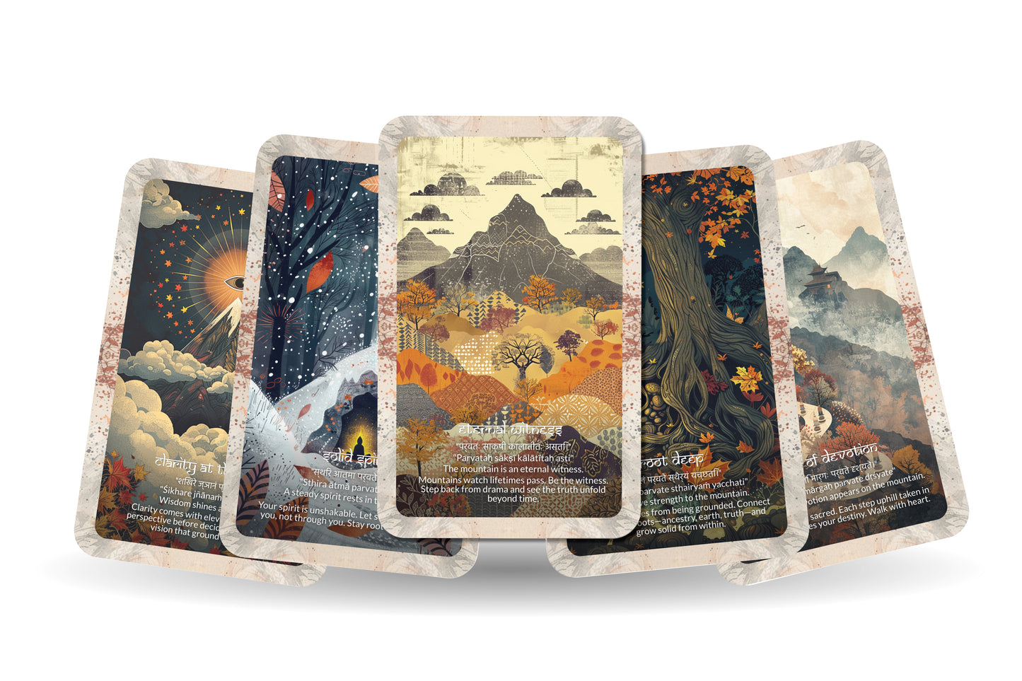Mountain Mantra – A Resilience Oracle Deck – 22 Oracle Cards – Stability, Strength, and Stillness
