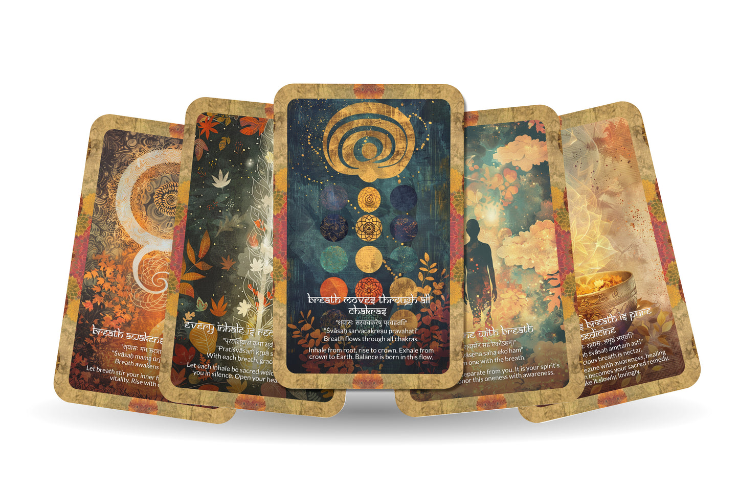Breath Mantra – A Pranic Energy Oracle Deck – 22 Oracle Cards – Awakening Through Conscious Breathing