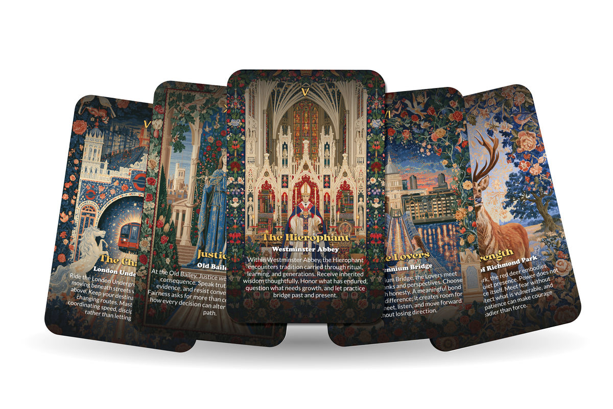 The Tarot of London – A Royal Heritage Tarot Deck – 22 Tarot Cards – Legends, Landmarks, and British Mysteries
