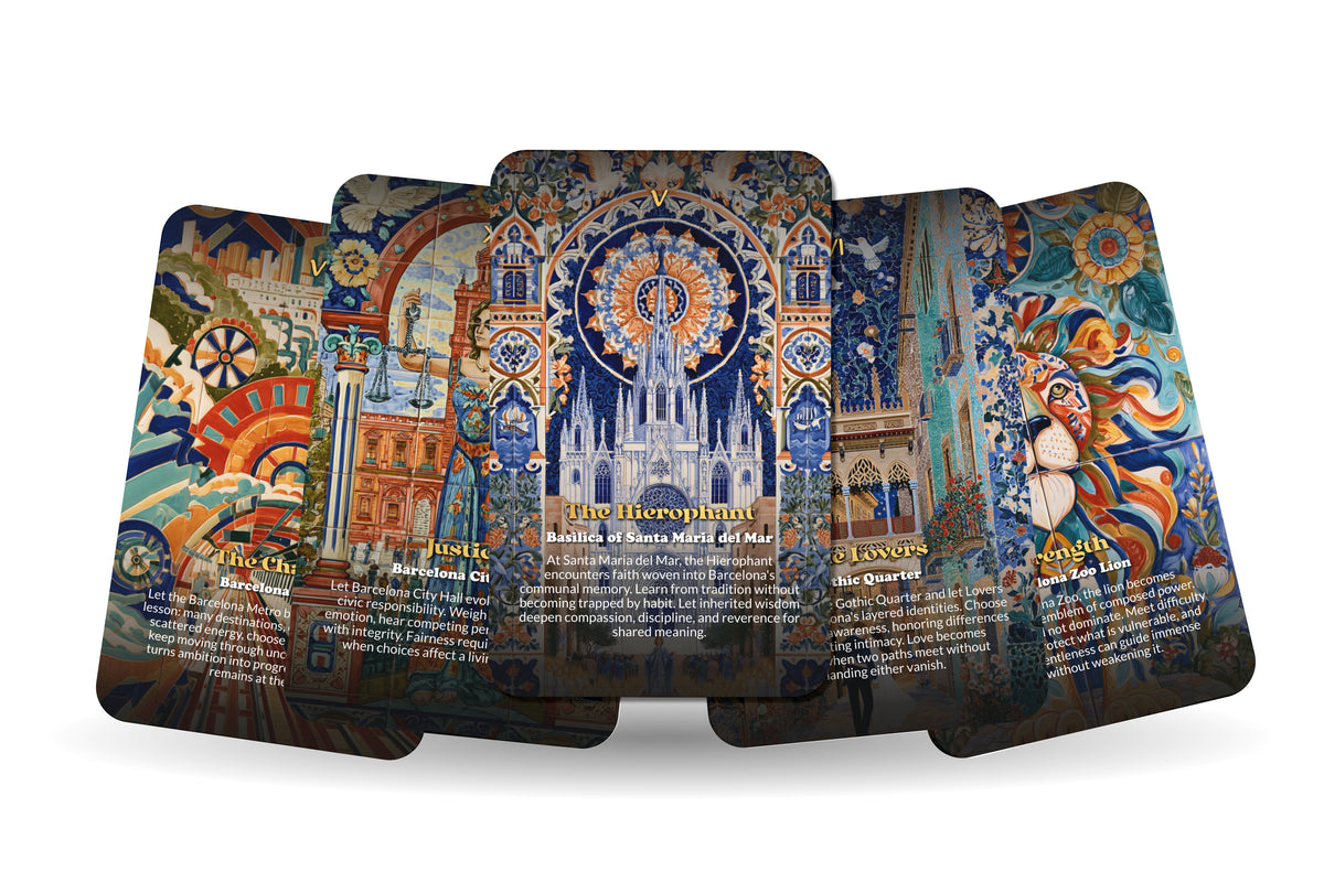 The Tarot of Barcelona – A Catalan Spirit Tarot Deck – 22 Tarot Cards – Art, Architecture, and Mediterranean Magic
