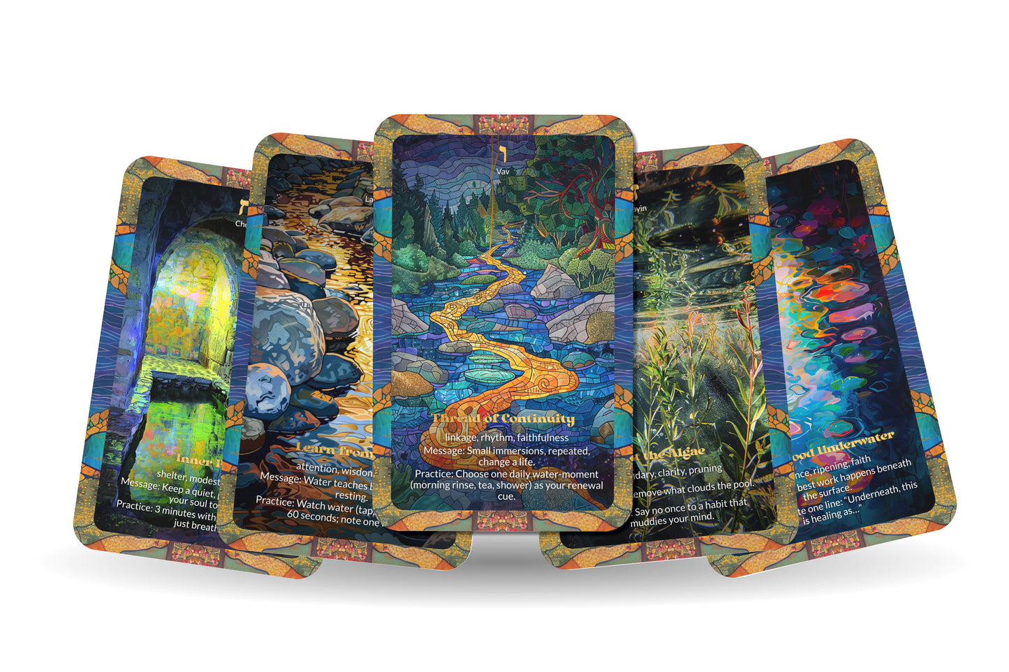 The Mikveh Waters Oracle – 22 Oracle Cards – Immerse in Living Purity