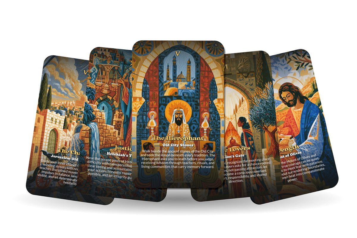The Tarot of Jerusalem – A Sacred City Tarot Deck – 22 Tarot Cards – Ancient Faiths and Spiritual Heritage