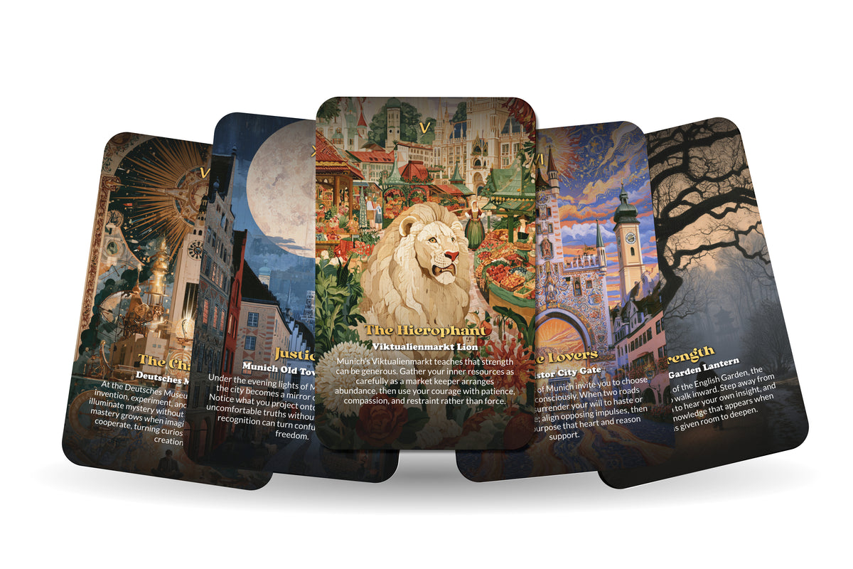 The Tarot of Munich – A Bavarian Heritage Tarot Deck – 22 Tarot Cards – Alpine Traditions and Germanic Spirit
