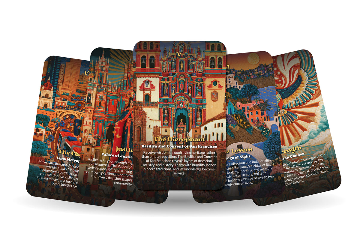 The Tarot of Lima – A Peruvian Heritage Tarot Deck – 22 Tarot Cards – Coastal Mysteries and Andean Ancestral Wisdom