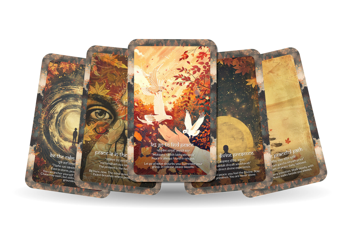 Peace Mantra – A Tranquility Oracle Deck – 22 Oracle Cards – Calm, Clarity, and Presence