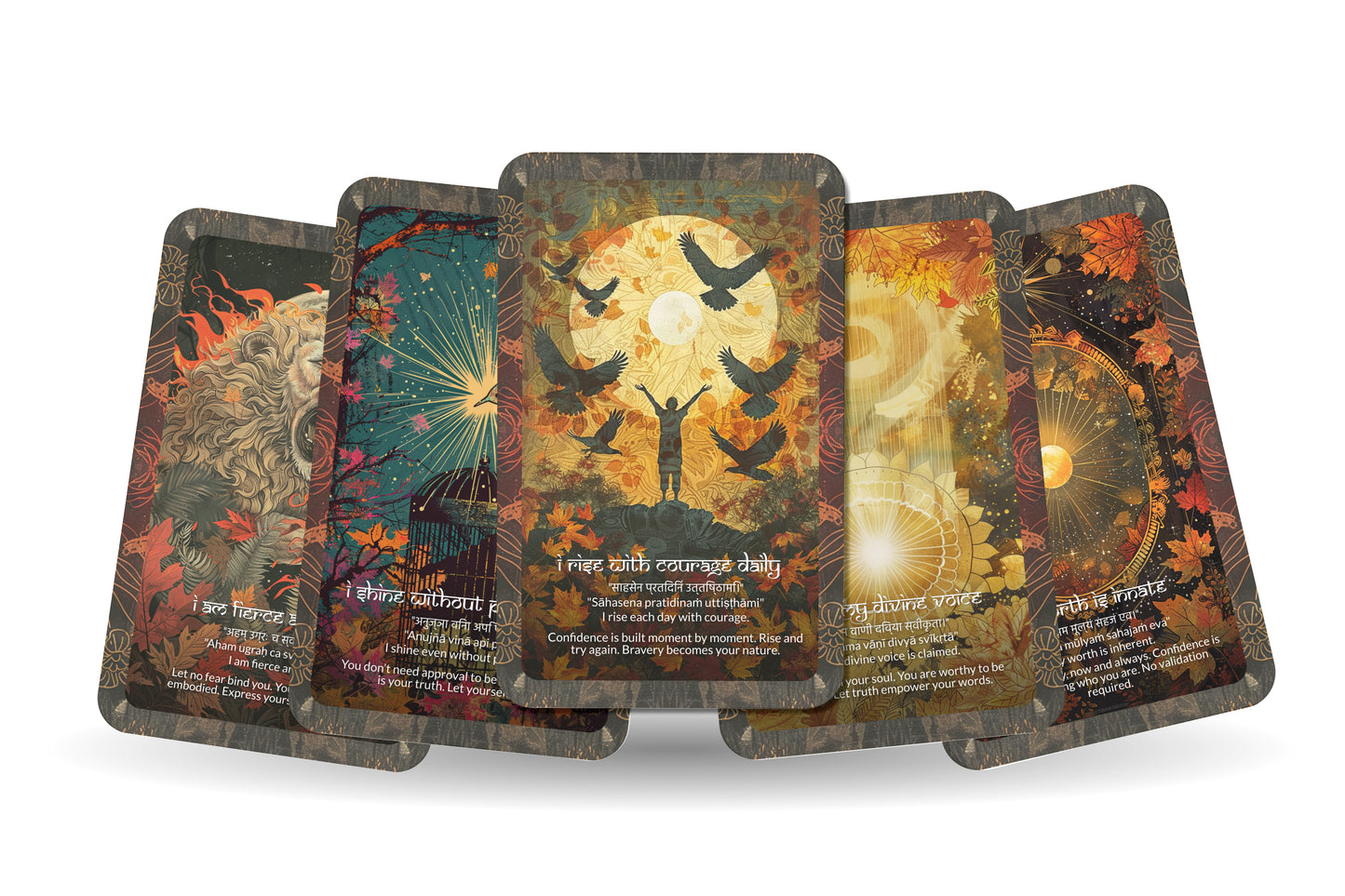 Empowerment Mantra – A Soul Strength Oracle Deck – 22 Oracle Cards – Rise into Your Full Potential