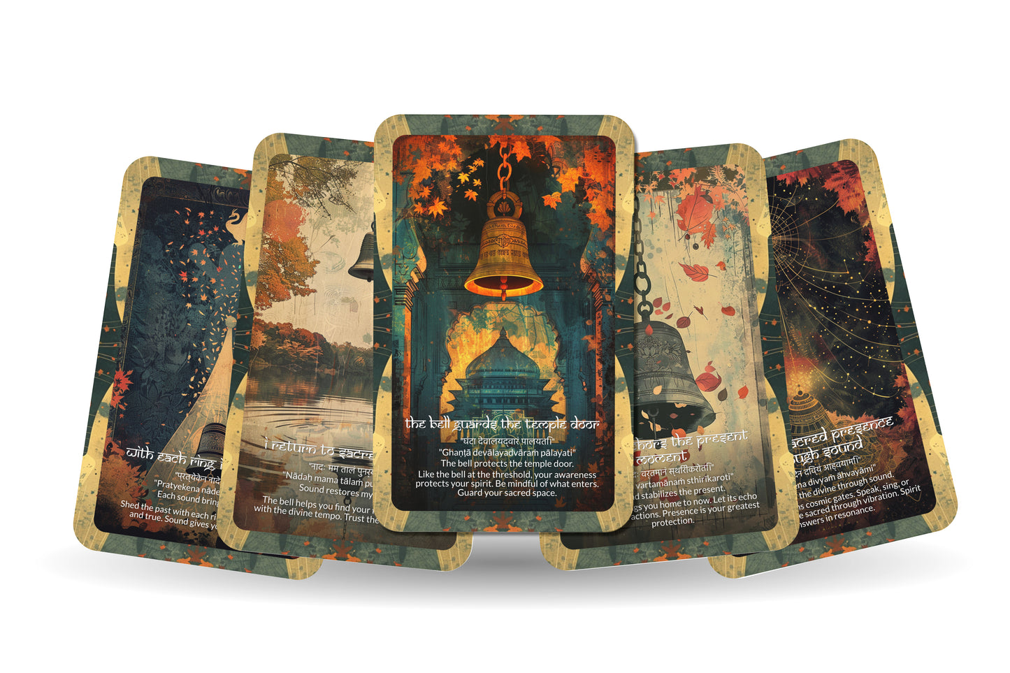 Temple Bell Mantra – A Vibration Oracle Deck – 22 Oracle Cards – Awakening Through Sacred Sound